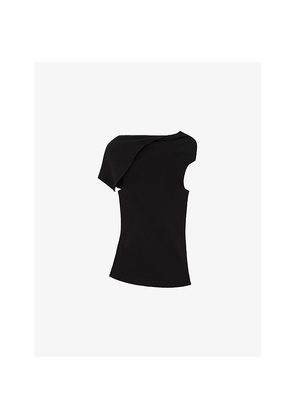 Womens Loewe Asymmetric Draped Jersey Top