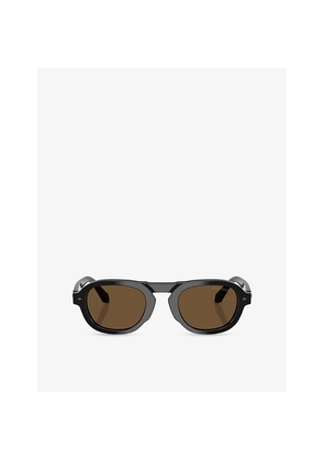 Giorgio Armani Ar8244 Pillow-Frame Acetate Sunglasses