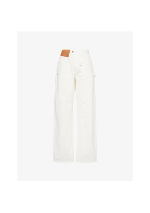 Womens JW Anderson Twisted Straight-Leg Denim Jeans