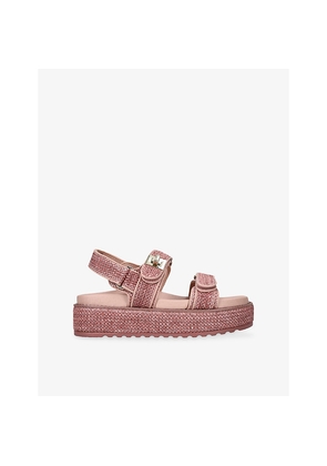 Womens Steve Madden Bigmona Raffia Flat Sandals