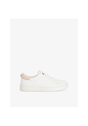 Womens Dune Emba Faux-Leather Trainers