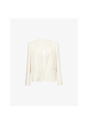 Womens Toteme Open-Front Boucle Blazer