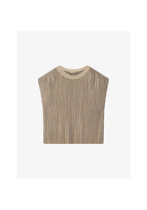 Womens Joseph Cedre Pleated Satin Top