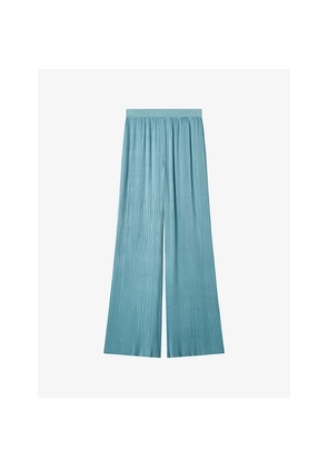 Womens Joseph Amber Pleated Satin Trousers