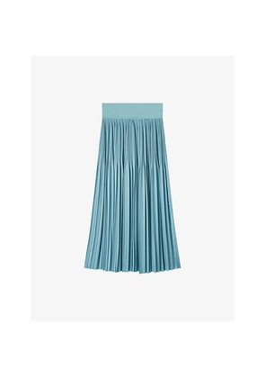 Womens Joseph Rabat Pleated Maxi Satin Skirt