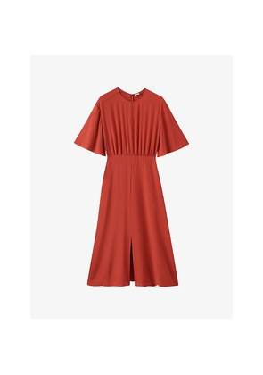 Womens Joseph Silsila Round-Neck Silk Midi Dress