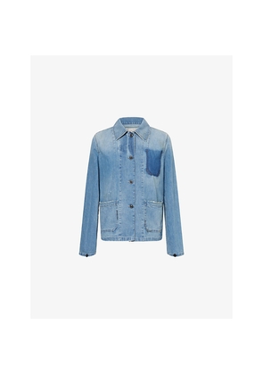 Womens Maison Margiela Patch-Pocket Denim Shirt