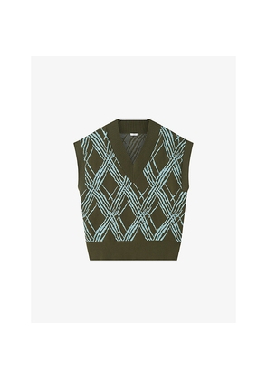 Womens Joseph Rahma Knitted Cotton-Blend Top