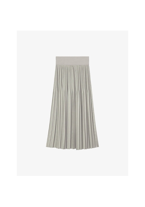 Womens Joseph Rabat Pleated Satin Maxi Skirt