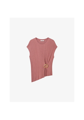 Womens Joseph Kenit Plissé Knitted Top