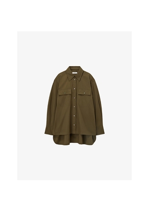 Womens Joseph Ranya Relaxed-Fit Cotton-Poplin Blouse