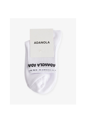 Womens Adanola Branded Cotton-Blend Socks