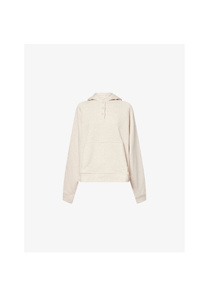 Womens Adanola Signature Oversized Cotton-Fleece Hoody