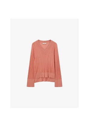 Womens Joseph Jardin Ribbed Silk and Cotton Top