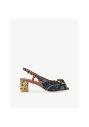 Womens Kurt Geiger London Chelsea Heeled Woven Sling-Back Courts