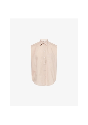 Womens Acne Studios Sinora Sleeveless Cotton and Silk Shirt