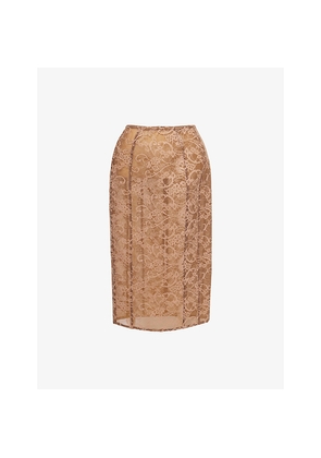 Womens Acne Studios Icasso Romantic Boned Lace Midi Skirt
