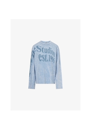 Womens Acne Studios Edden Projection Long-Sleeve Cotton and Hemp T-Shirt