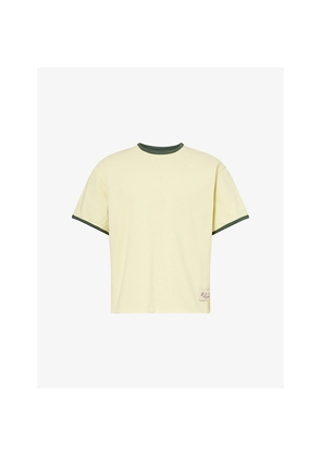 Mens Braindead Reversible Boxy-Cut Cotton T-Shirt