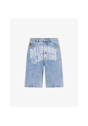 Mens Billionaire Boys Club Faded Logo Denim Shorts