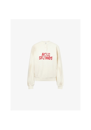 Womens Acne Studios Fern Logo-Print Cotton Sweatshirt