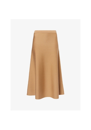 Womens Gabriela Hearst Freddie Flared Wool-Blend Midi Skirt