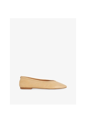 Womens Dune Hetta Leather Ballet Flats