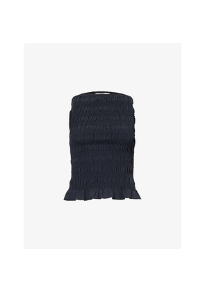 Womens Peachy Den Deba Shirred Woven Top