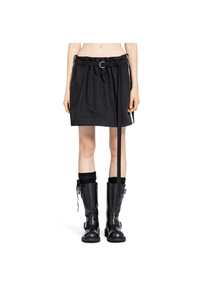 Haga Pleated Mini Skirt in Cotton Twill