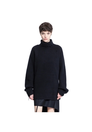 Tone Turtleneck Jumper in Distressed Felted Rib