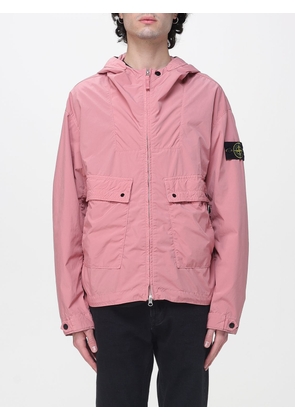 Coat STONE ISLAND Men color Pink