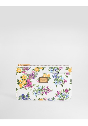 Dolce & Gabbana Printed Calfskin Card Holder - Woman Wallets And Small Leather Goods Multicolor Onesize