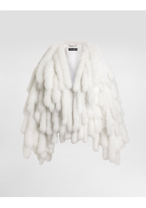 Dolce & Gabbana Alpaca Coat - Woman Coats And Jackets White 38