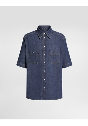 Dolce & Gabbana Denim Shirt - Man Denim Multi-colored 39