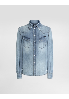 Dolce & Gabbana Denim Shirt - Man Denim Multi-colored 42
