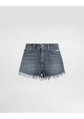 Dolce & Gabbana Denim Shorts - Woman Denim And Jeans Multi-colored 42