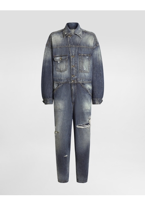 Dolce & Gabbana Denim Jumpsuit - Man Denim Multi-colored 48