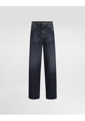 Dolce & Gabbana Denim Cotton Trousers - Man Denim Multi-colored 48