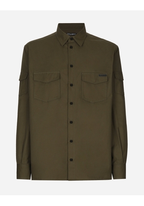 Dolce & Gabbana Technical Fabric Shirt With Pockets - Man Shirts Multicolor 39