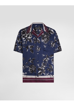 Dolce & Gabbana Peony-print Hawaii Twill Shirt - Man Shirts Multicolor 39