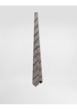 Dolce & Gabbana Jacquard Martini Tie - Man Ties And Pocket Squares Grey Onesize