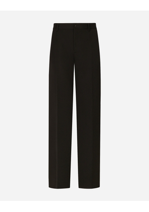 Dolce & Gabbana Straight-leg Wool Pants - Man Pants And Shorts Black Wool 44