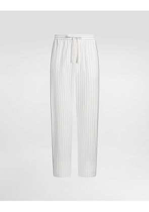 Dolce & Gabbana Striped Poplin Trousers - Man Collection Multi-colored 44