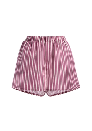 Asceno Franca Striped Silk Shorts - Moda Operandi