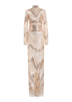 Zuhair Murad Sequined Tulle Gown - Moda Operandi