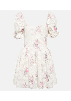 LoveShackFancy Altima floral cotton minidress