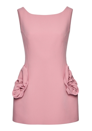 Magda Butrym Floral-Appliquéd Wool Gabardine Mini Dress - Moda Operandi