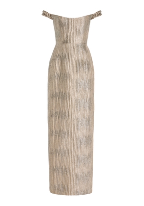 Markarian Yolanda Off-The-Shoulder Brocade Gown - Moda Operandi