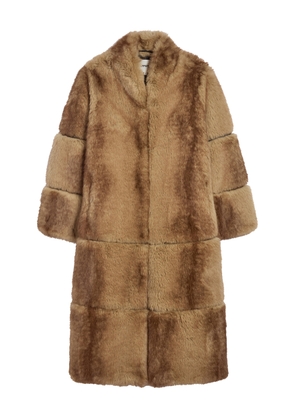 Apparis Sylke Mink Faux Fur Midi Coat - Moda Operandi
