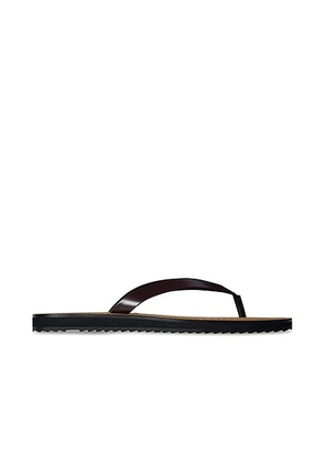The Row City Flip Flop in Bordeaux & Natural - Burgundy. Size 37 (also in 37.5, 38, 38.5, 39, 41).